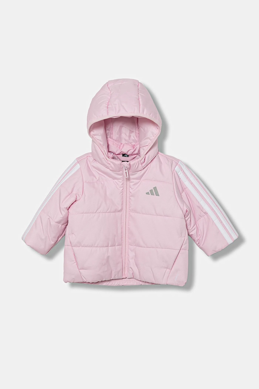 Levně Dětská bunda adidas růžová barva, JW2442