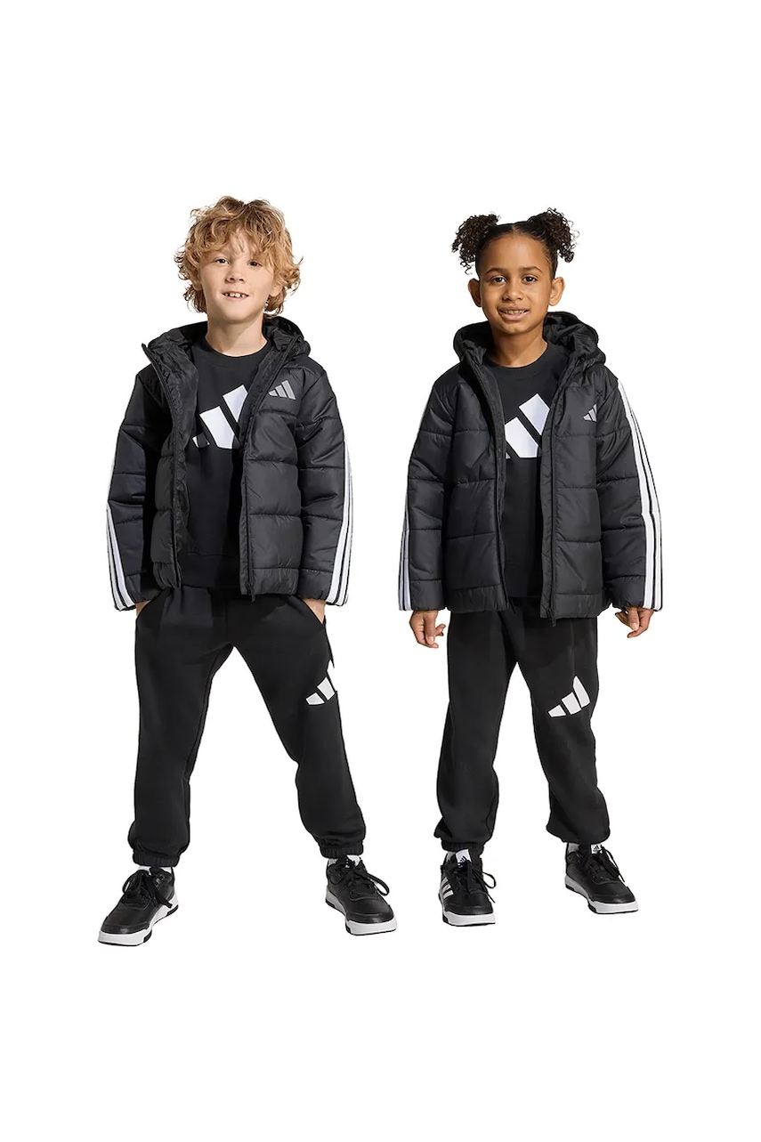 Levně Dětská bunda adidas černá barva, JW2443