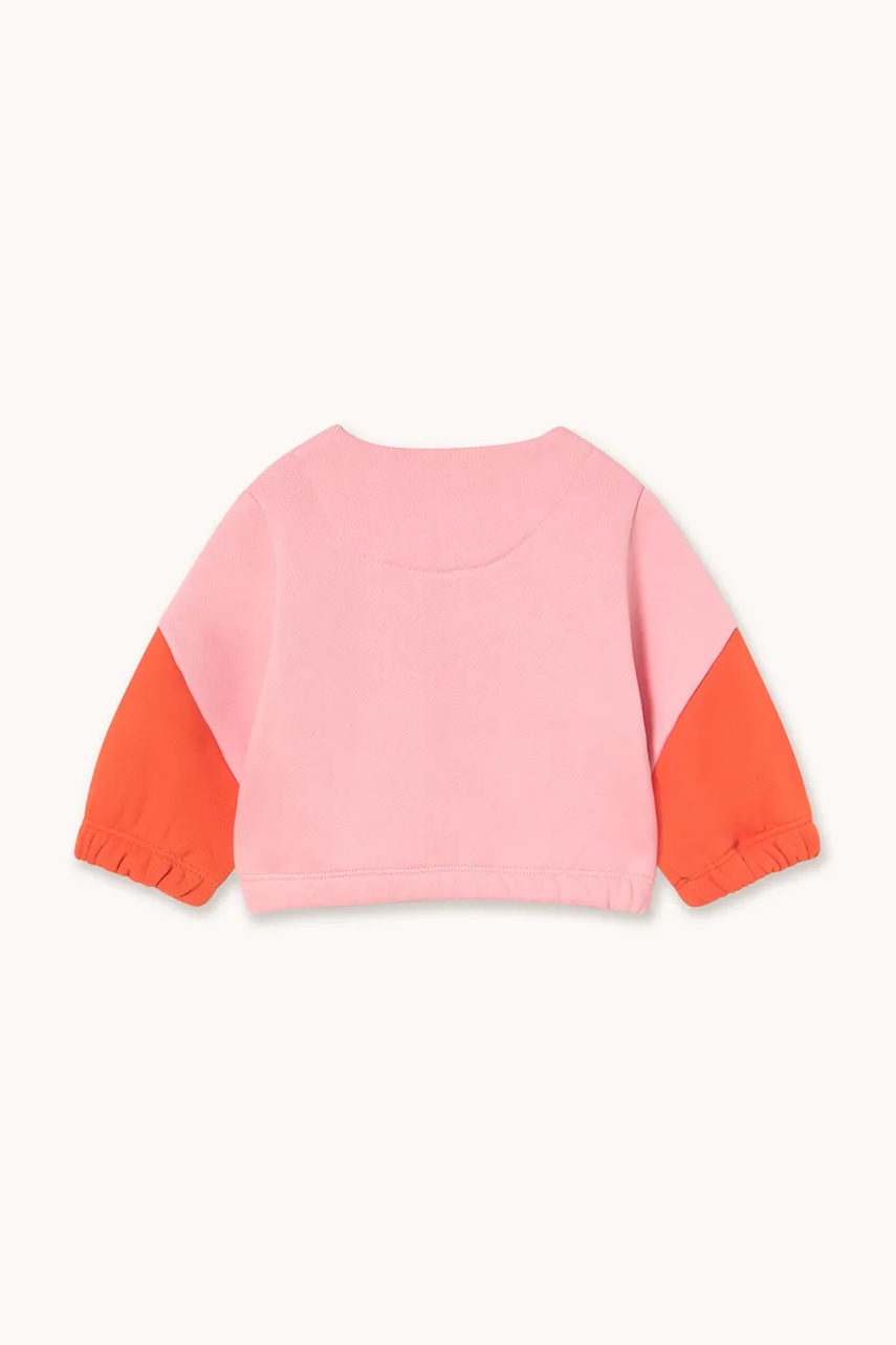 Куртка для немовлят Tinycottons TINY COLOR BLOCK BABY JACKET колір рожевий AW25-276