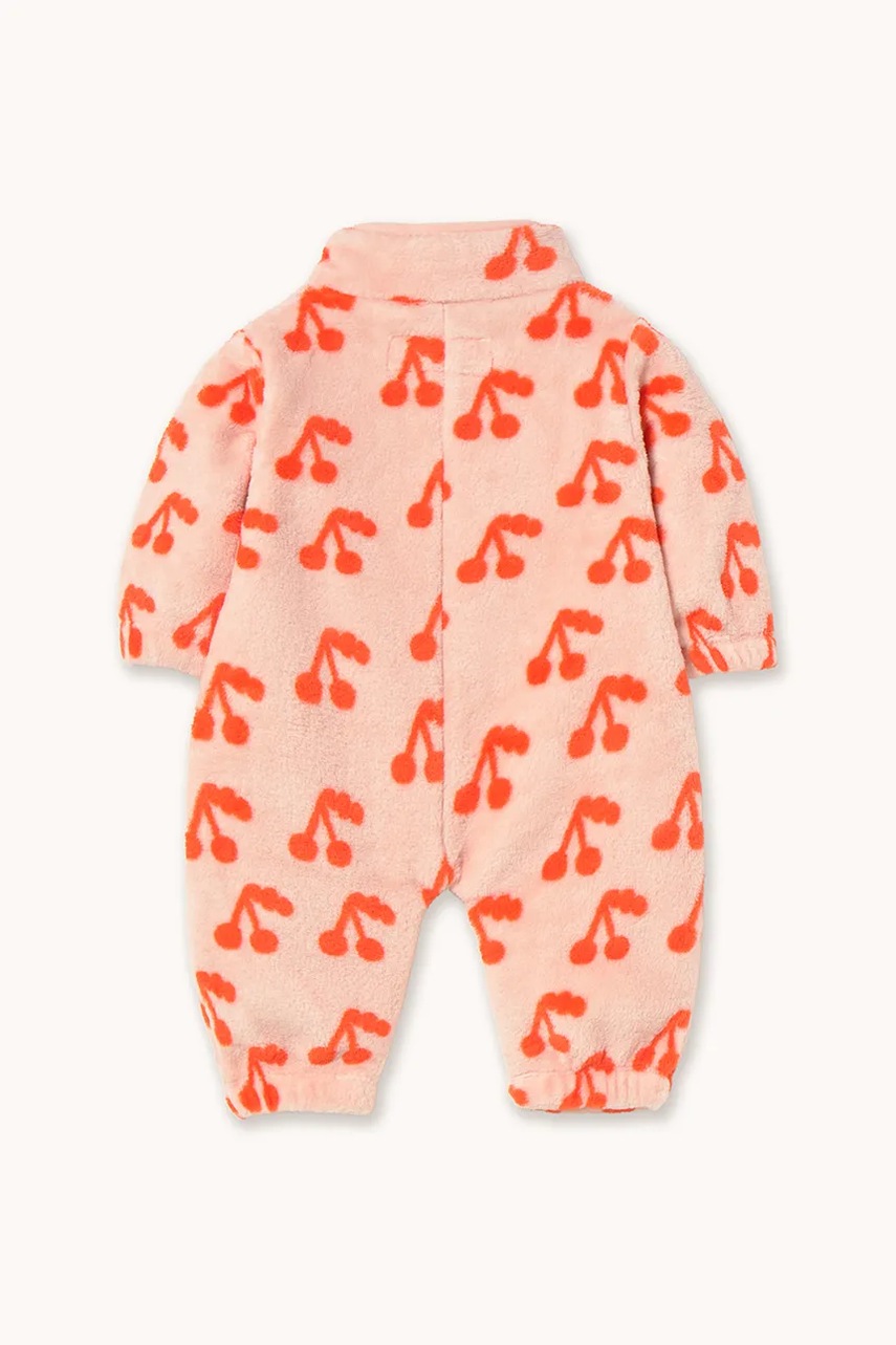 Комбінезон для немовлят Tinycottons CHERRIES POLAR ONE-PIECE колір помаранчевий AW25-570