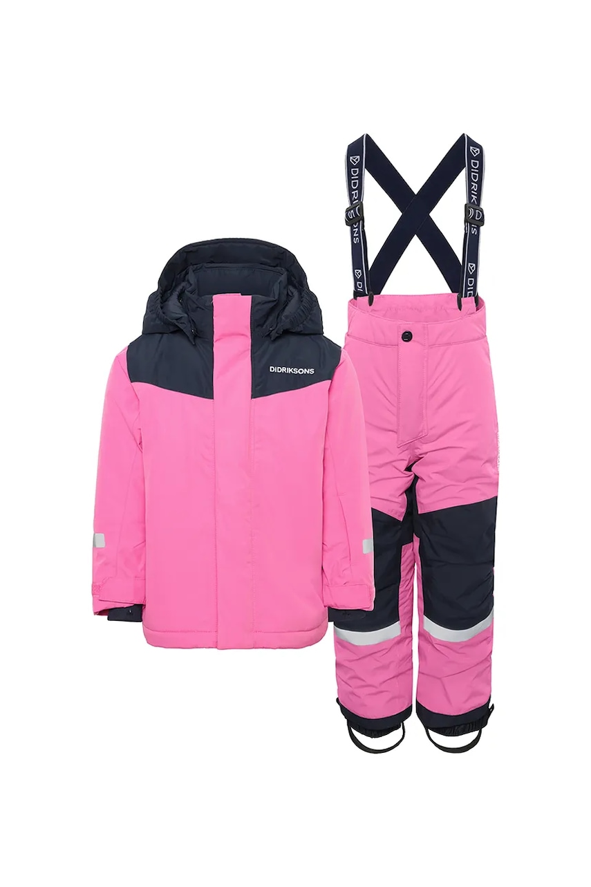 Детская куртка и брюки Didriksons SKARE KIDS SET цвет розовый 504342 Детская куртка и брюки Didriksons SKARE KIDS SET цвет розовый 504342