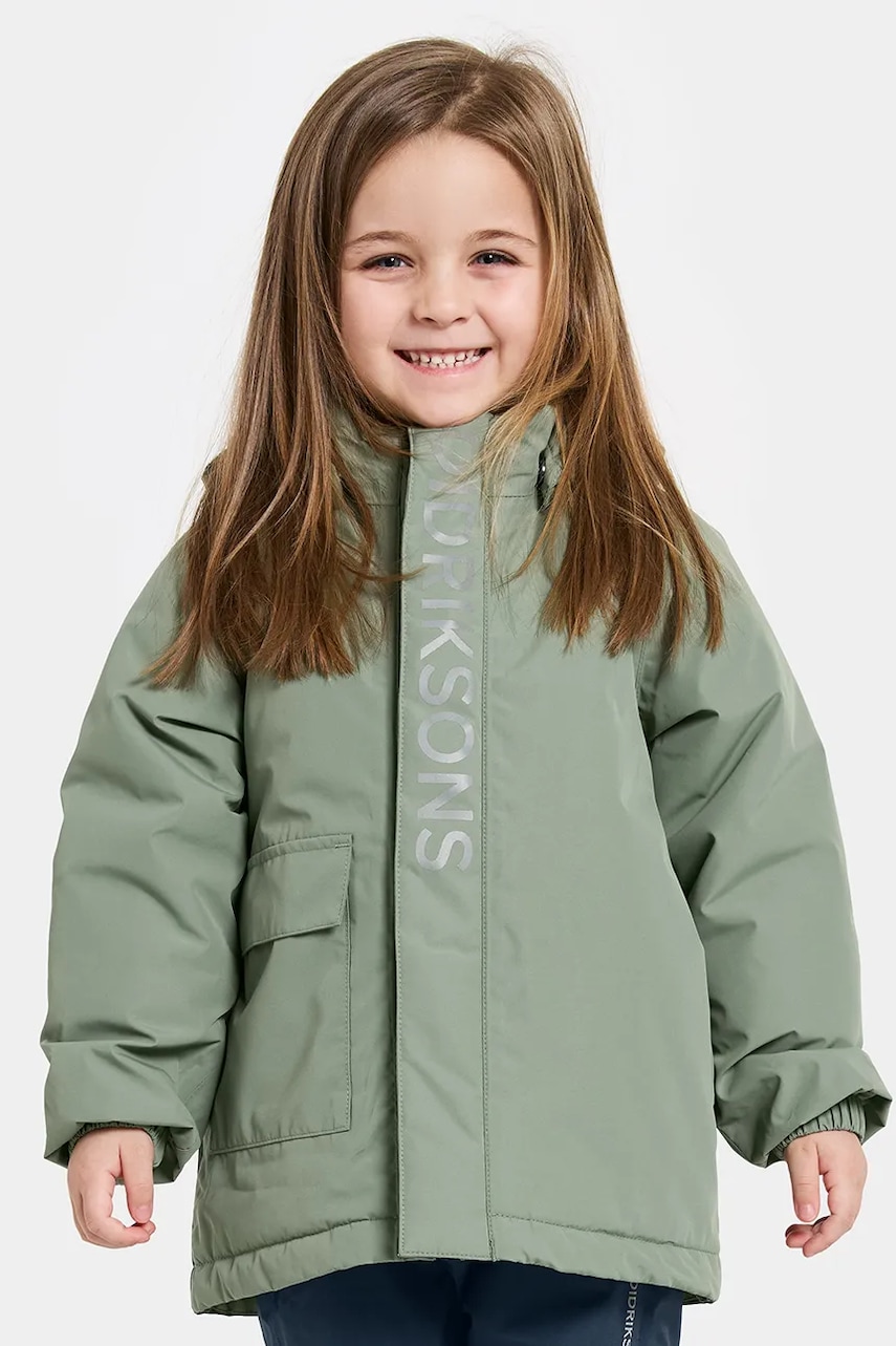 Didriksons geacă TALVI KIDS JKT culoarea verde, 505474