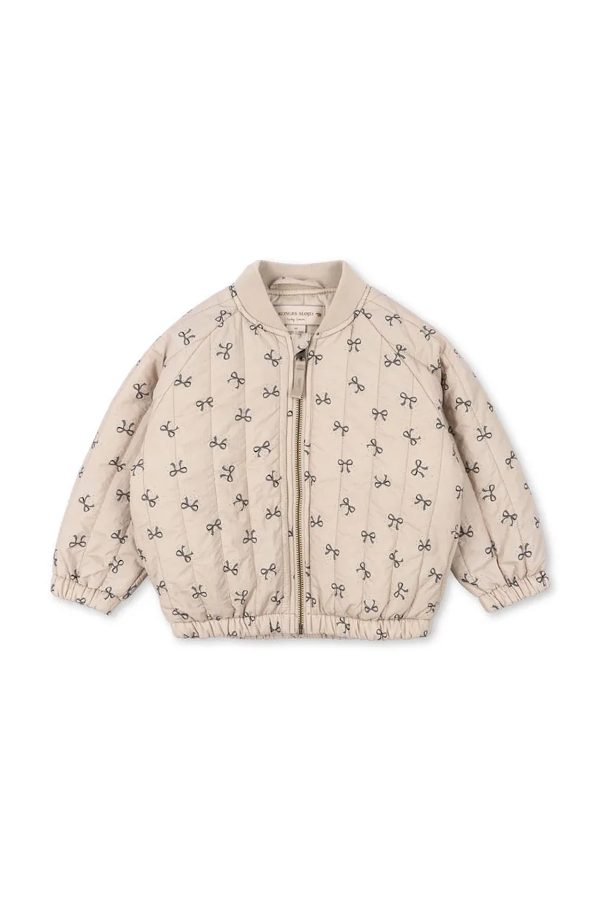 Konges Sløjd geacă copii JUNO PRINTED BOMBER JACKET culoarea verde, KS104078