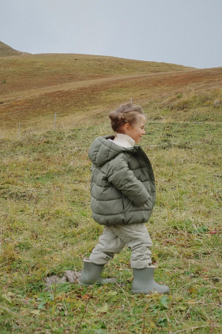 Konges Sløjd geacă copii ALPI JACKET GRS culoarea verde, KS103439