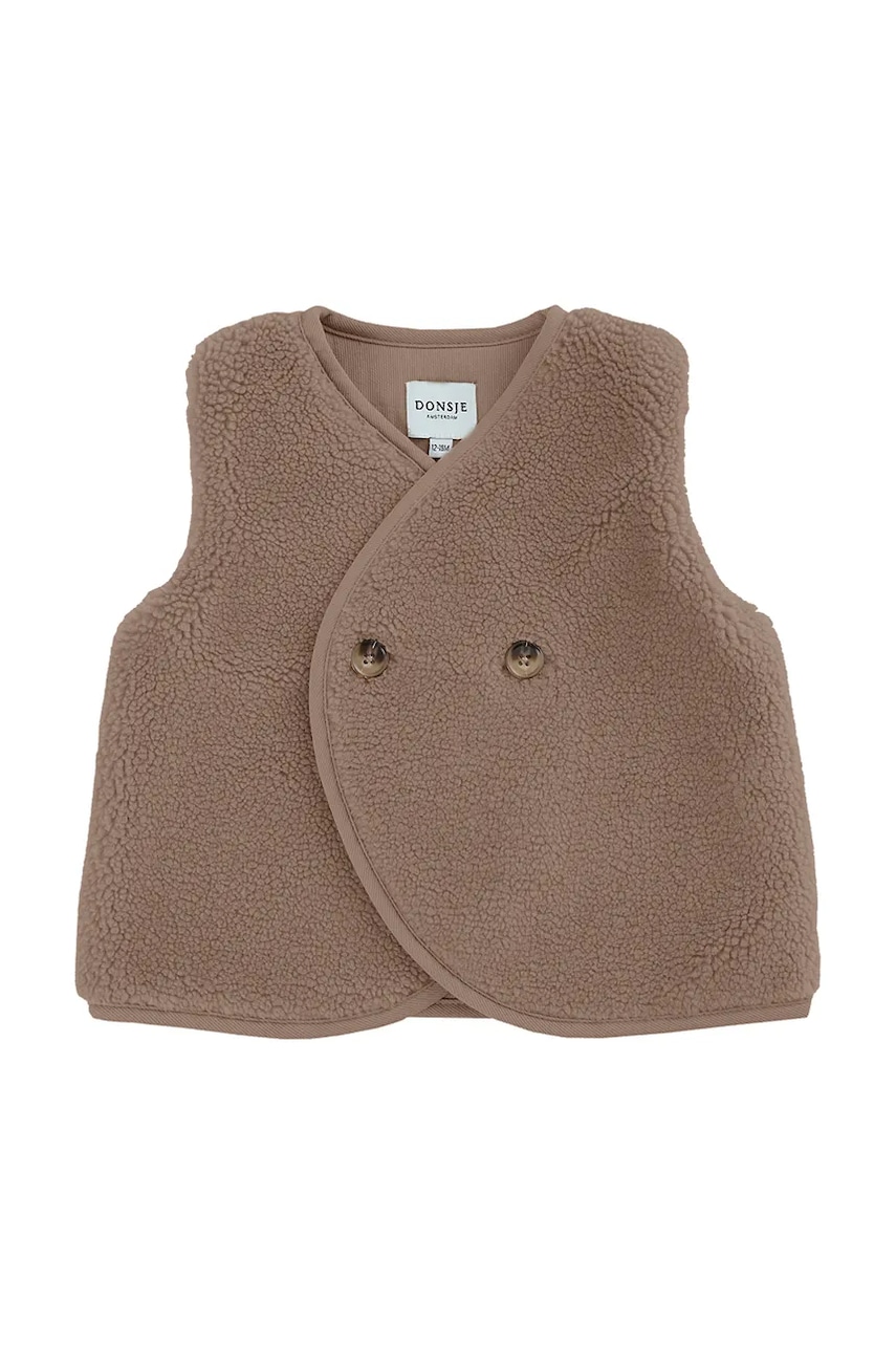 Donsje vestă copii Monty Gilet culoarea maro, 4044300