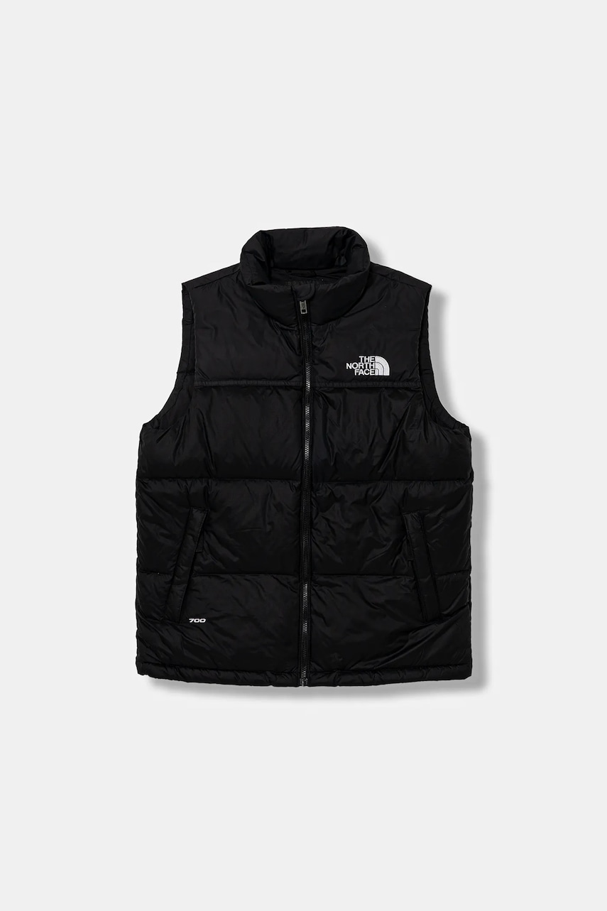 The North Face vestă de puf pentru copii TEEN 1996 RETRO NUPTSE VEST culoarea negru, NF0A8A4BGOG1