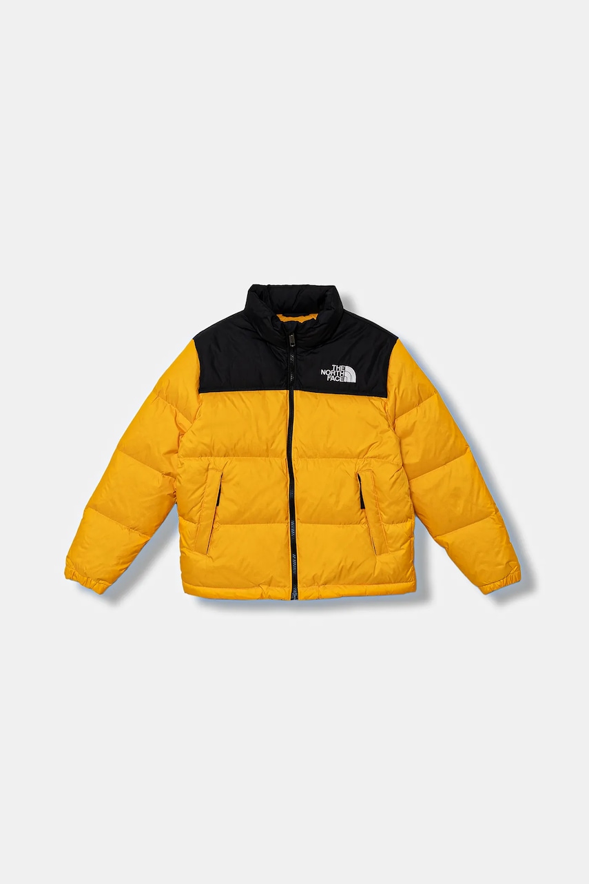 The North Face geacă de puf pentru copii TEEN 1996 RETRO NUPTSE JACKET culoarea galben, NF0A8A4CGO71