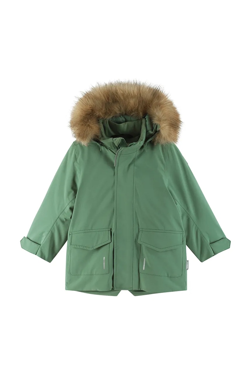 Reima geacă copii Mutka culoarea verde, 5100037B