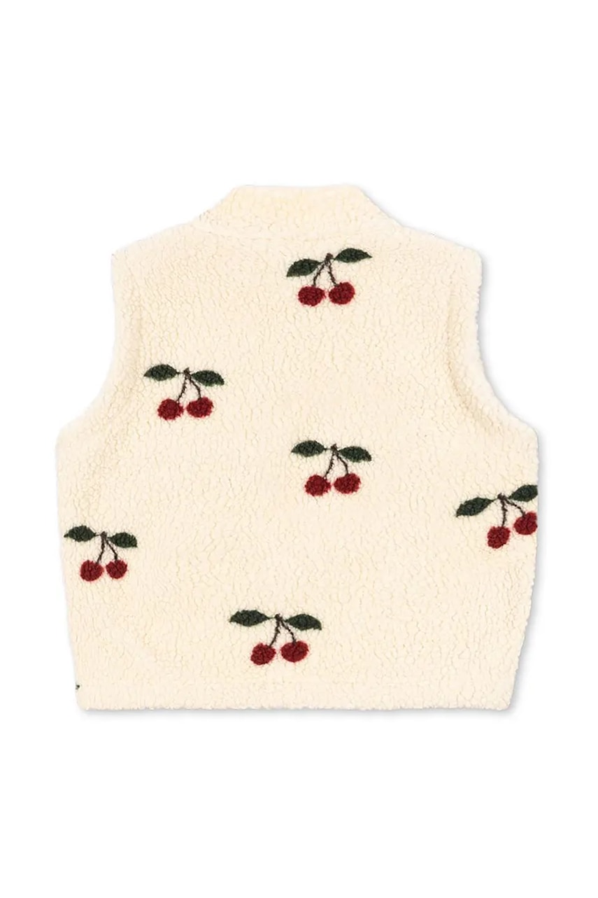 Детская безрукавка Konges Sløjd JODY TEDDY VEST GRS цвет бежевый KS103481 Детская безрукавка Konges Sløjd JODY TEDDY VEST GRS цвет бежевый KS103481