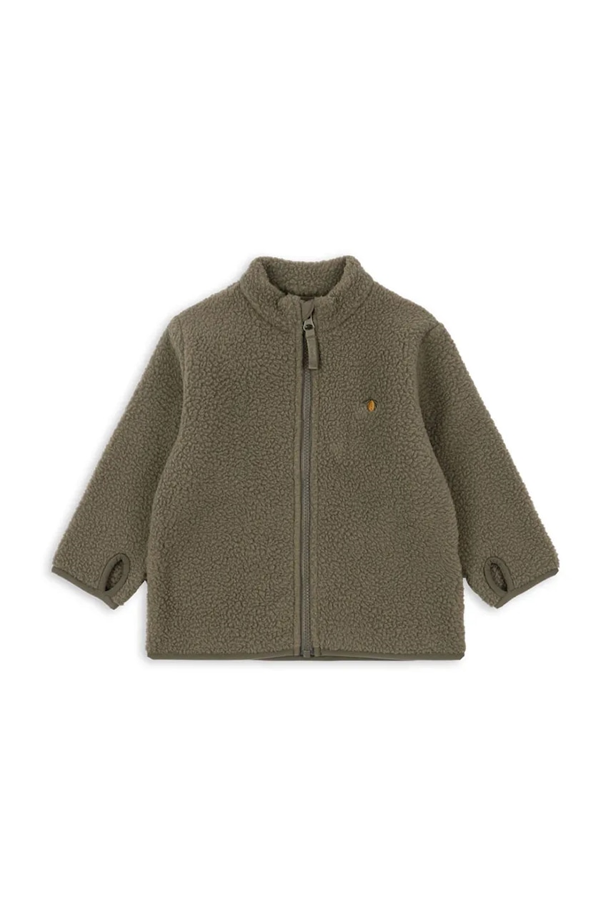 Konges Sløjd geacă copii THERMY FLEECE JACKET GRS culoarea verde, KS103548