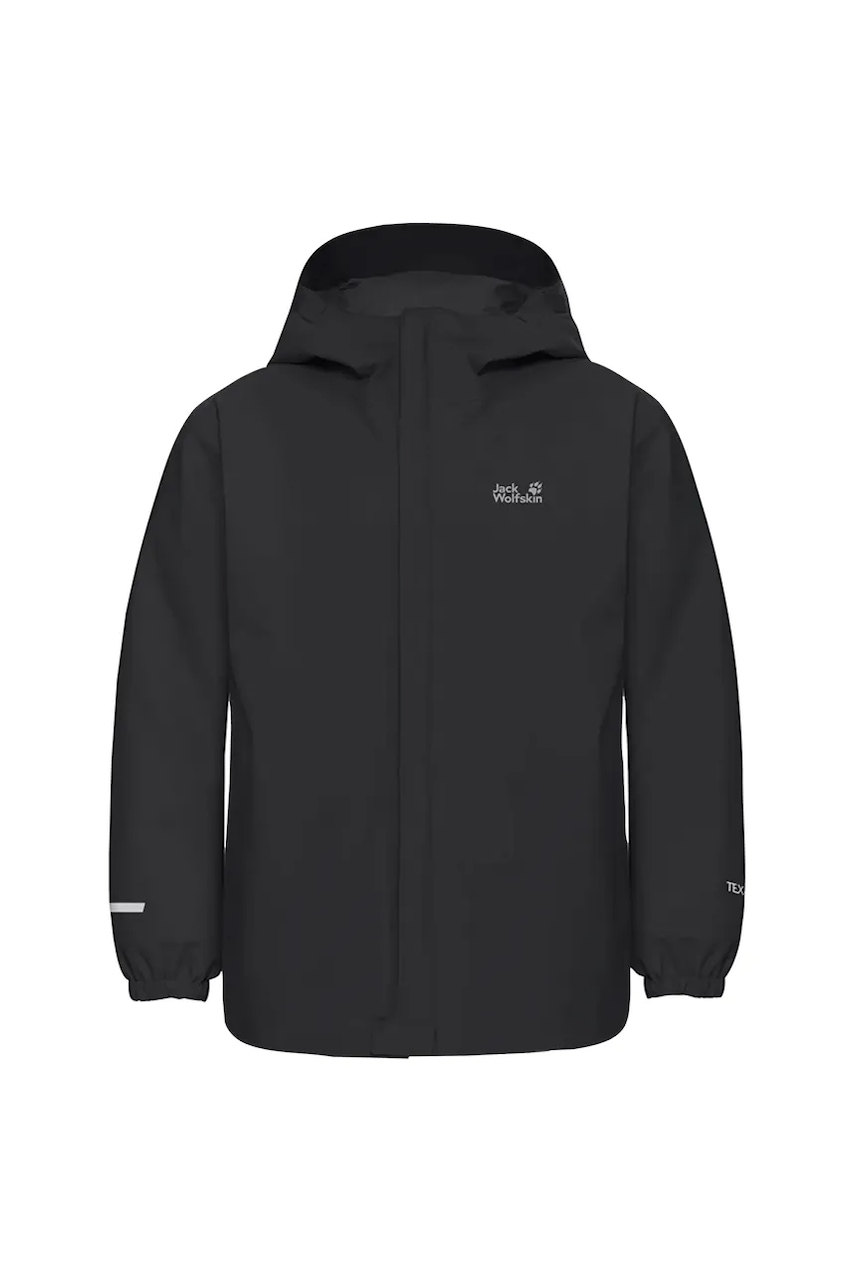 Детская куртка Jack Wolfskin FLOWLINE SKI JKT KIDS цвет чёрный A65317 Детская куртка Jack Wolfskin FLOWLINE SKI JKT KIDS цвет чёрный A65317
