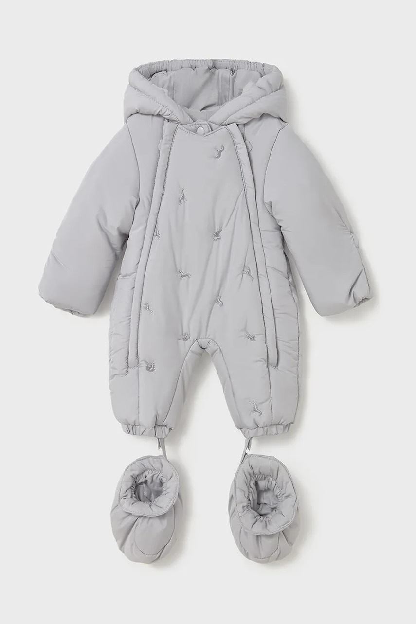 Mayoral Newborn combinezon bebe culoarea gri, 2603 Mayoral Newborn combinezon bebe culoarea gri, 2603