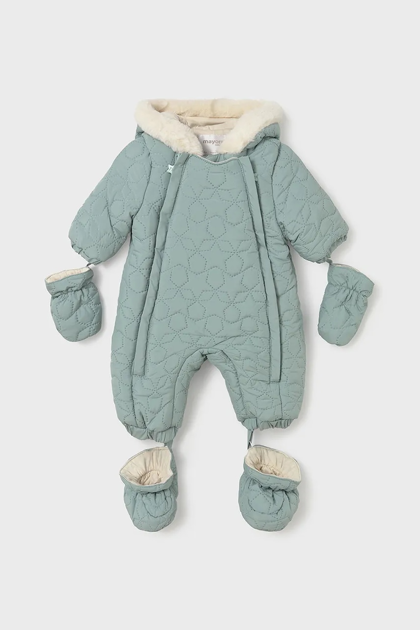 Mayoral Newborn combinezon bebe culoarea verde, 2615 Mayoral Newborn combinezon bebe culoarea verde, 2615