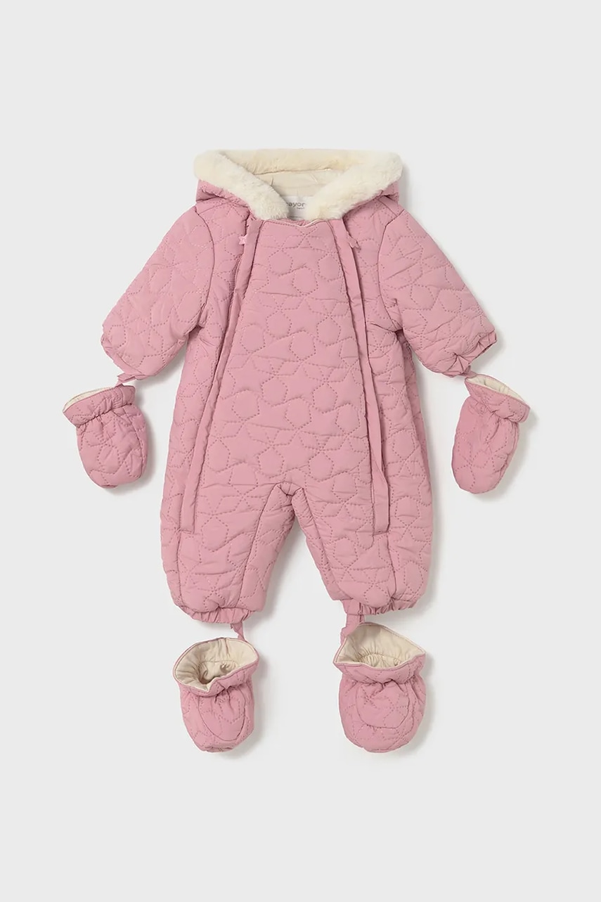 Mayoral Newborn combinezon bebe culoarea roz, 2615 Mayoral Newborn combinezon bebe culoarea roz, 2615