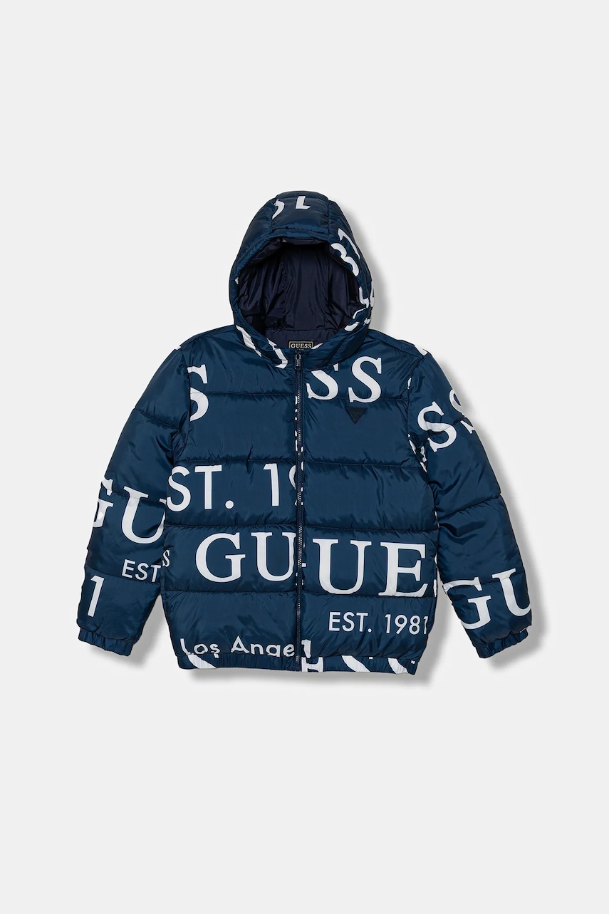 Levně Dětská bunda Guess tmavomodrá barva, H5BJ00 WCFM0