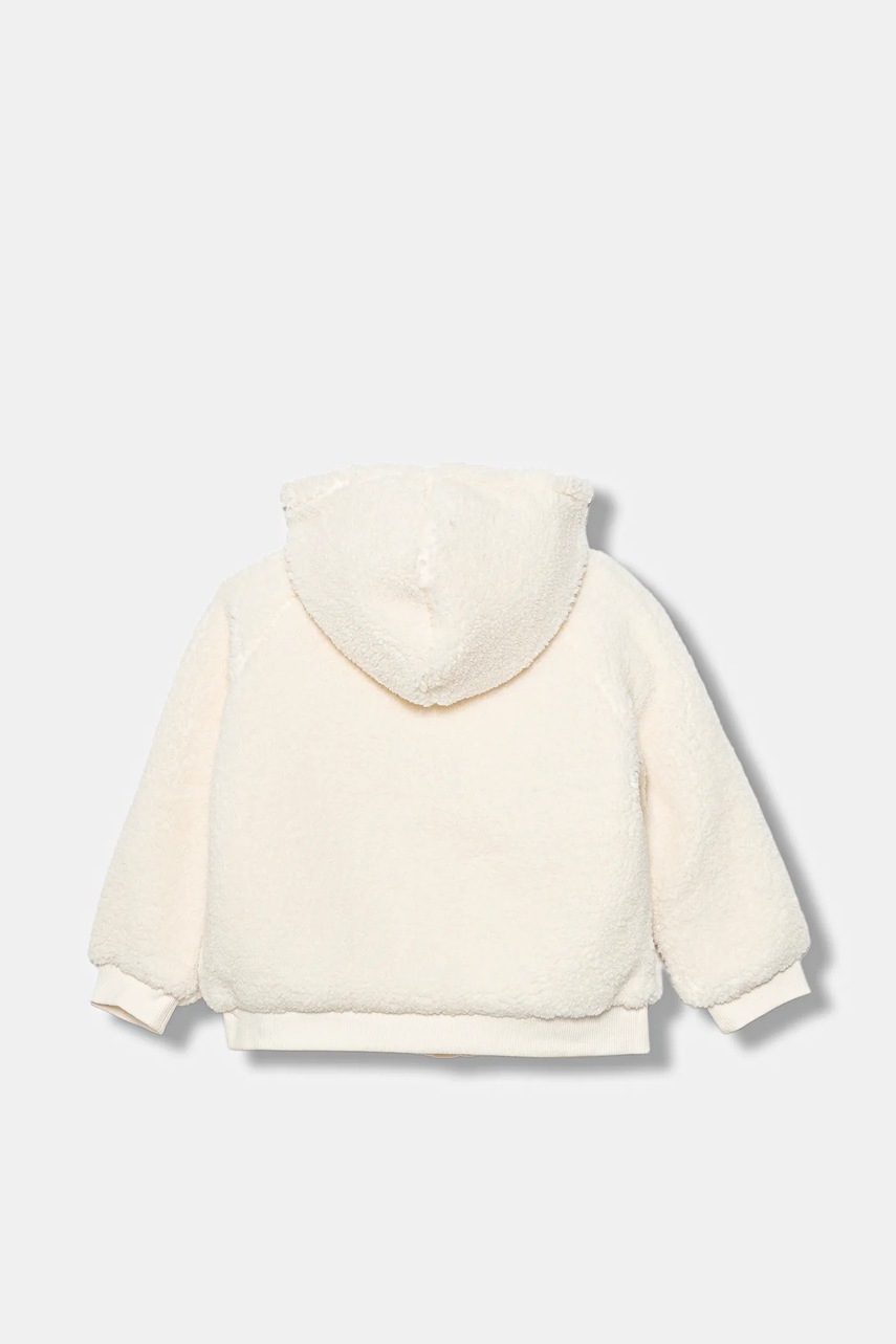 Детская кофта Guess цвет бежевый с капюшоном однотонная H5BT01 WGSO0 Детская кофта Guess цвет бежевый с капюшоном однотонная H5BT01 WGSO0