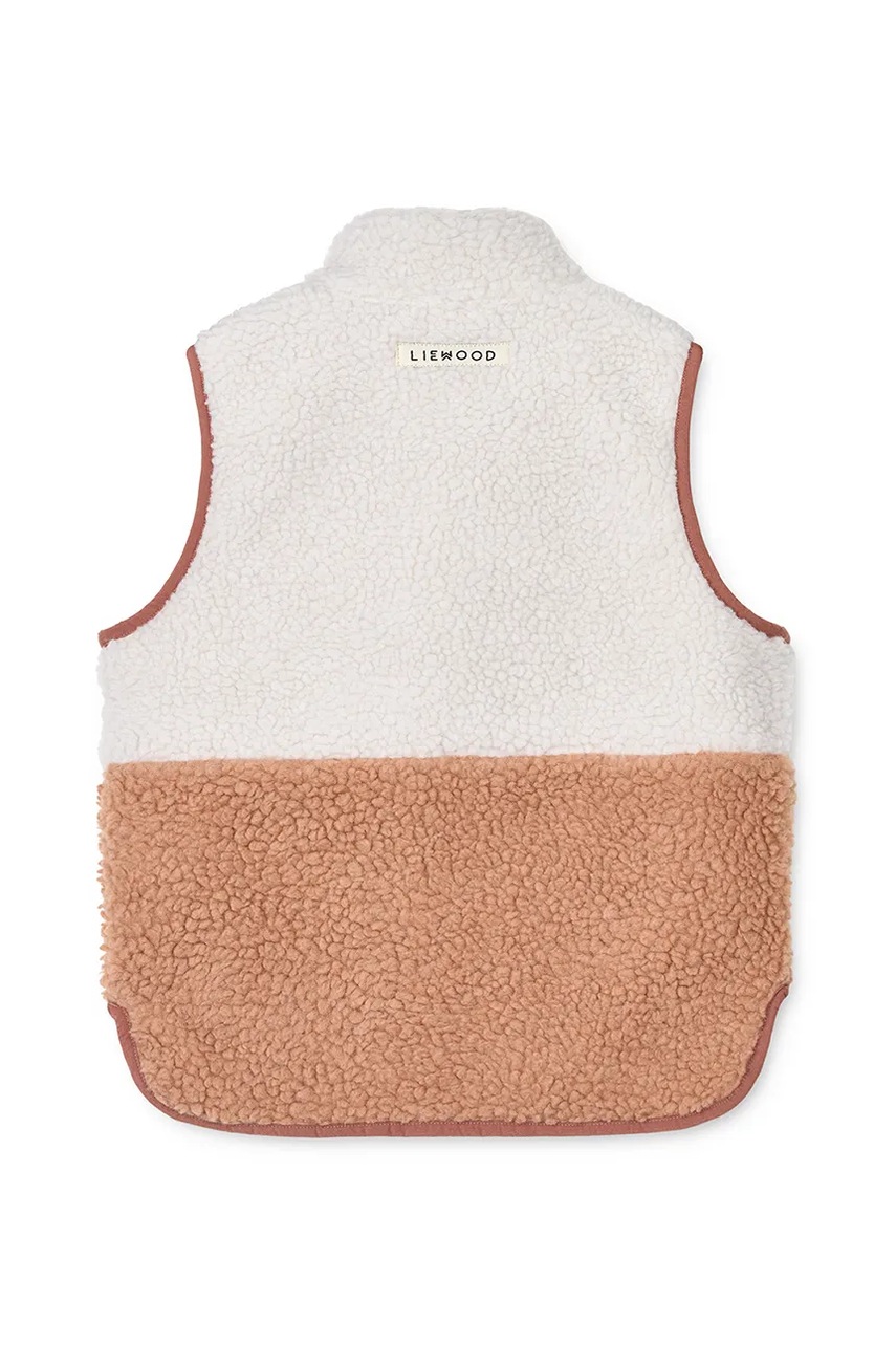 Детская безрукавка Liewood Vada Pile vest цвет оранжевый LW14942