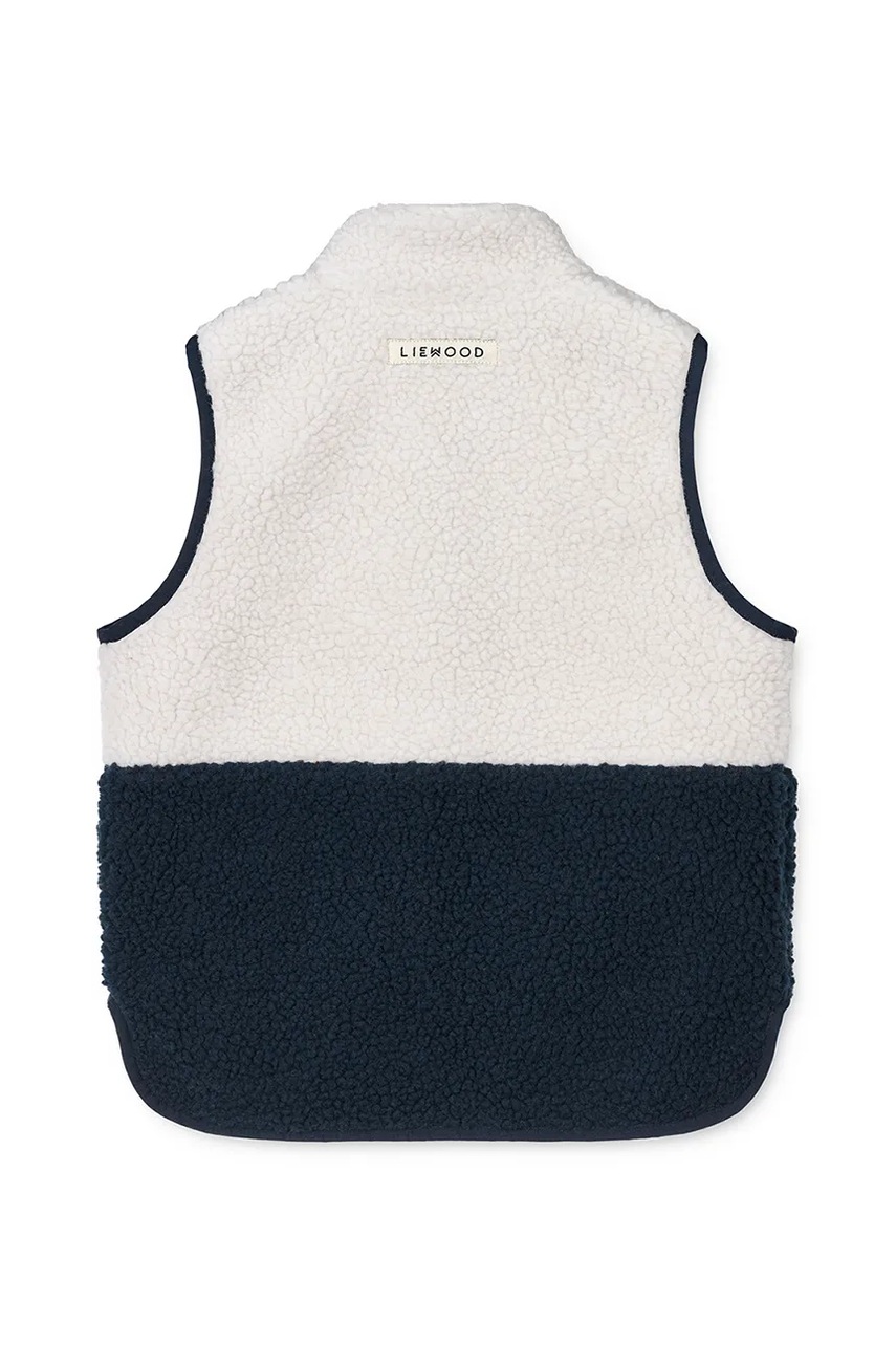 Детская безрукавка Liewood Vada Pile vest цвет синий LW14942