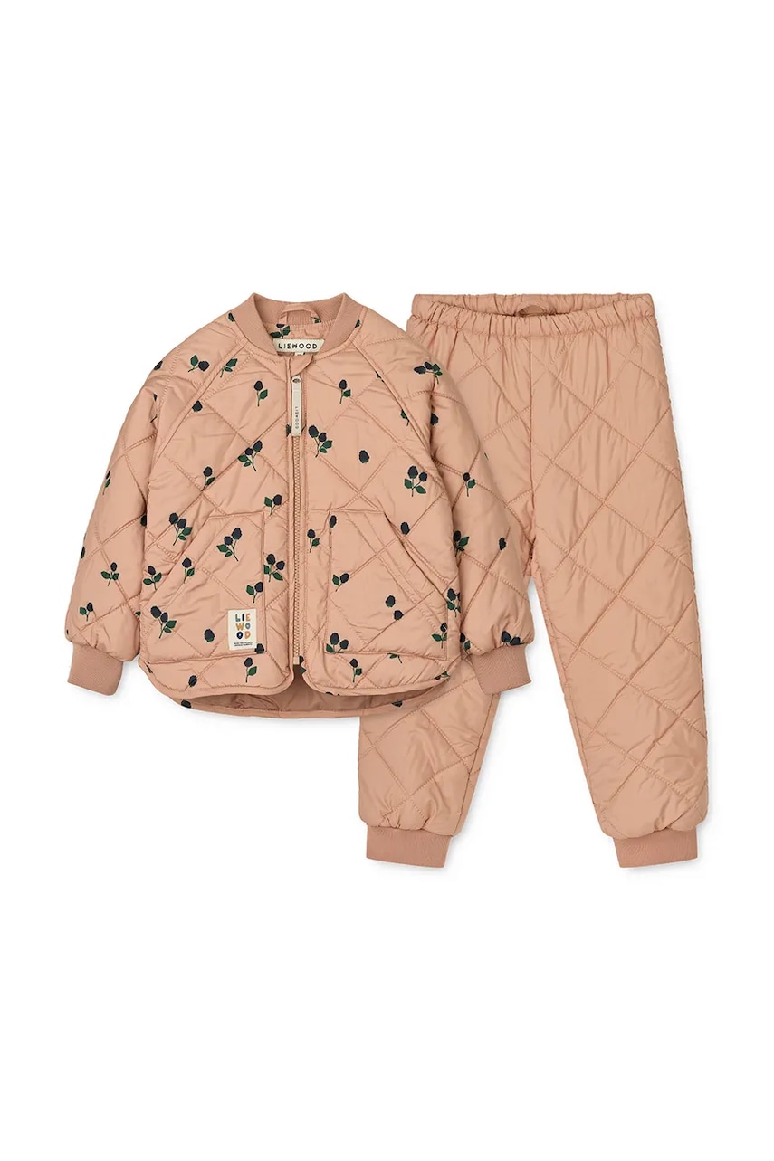 Liewood jachetă și pantaloni pentru copii Zella Thermo Set culoarea portocaliu, LW20272