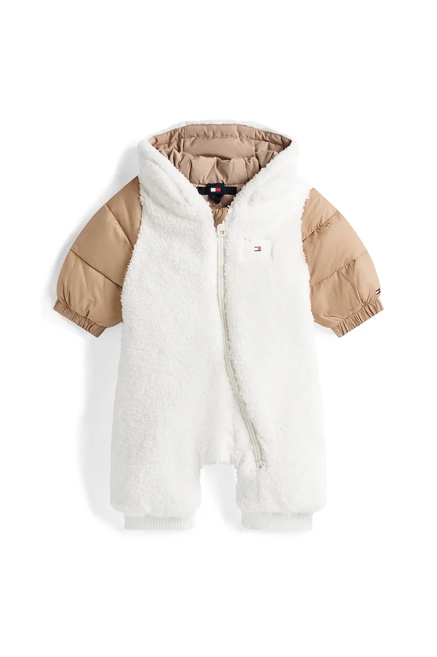 Levně Kojenecký overal Tommy Hilfiger bílá barva, KN0KN02125