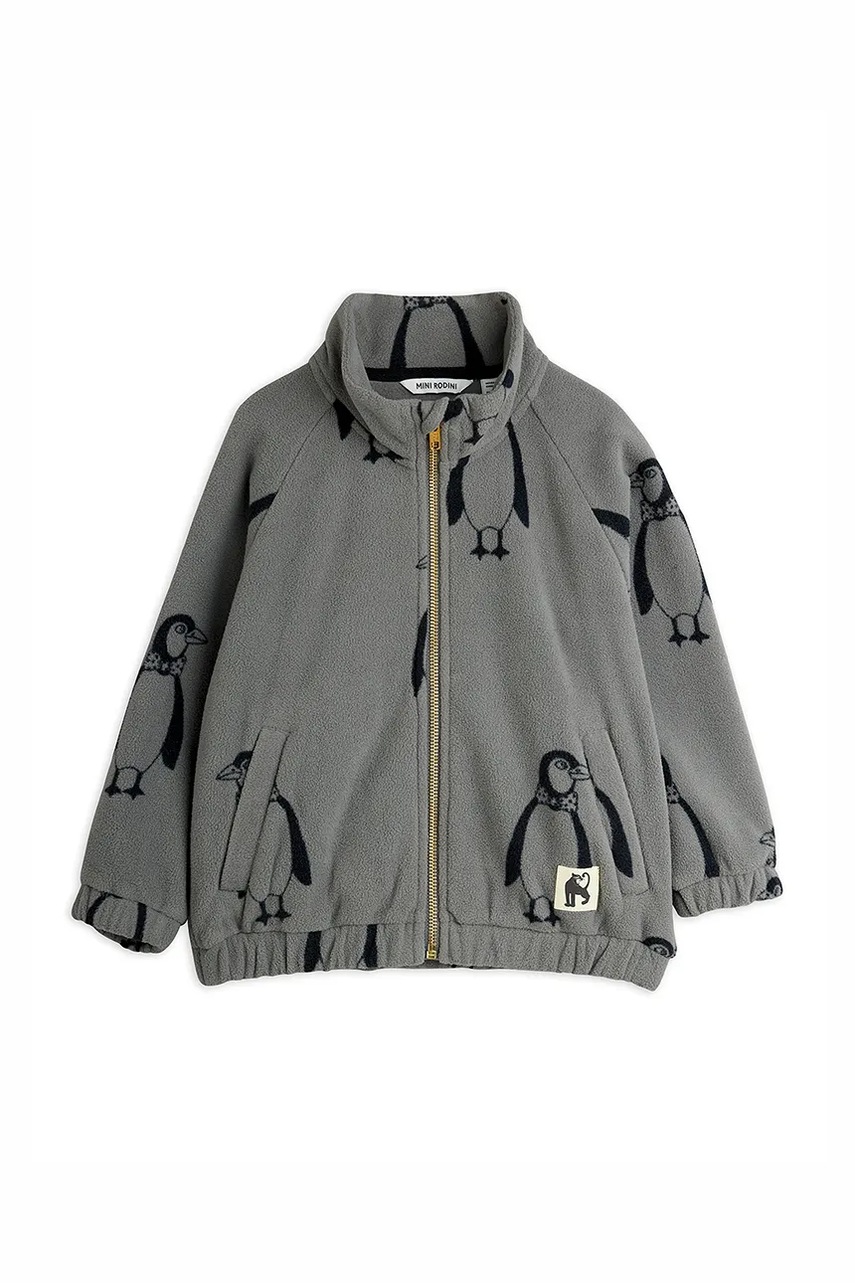 Mini Rodini geacă copii Penguin culoarea gri, 11000091