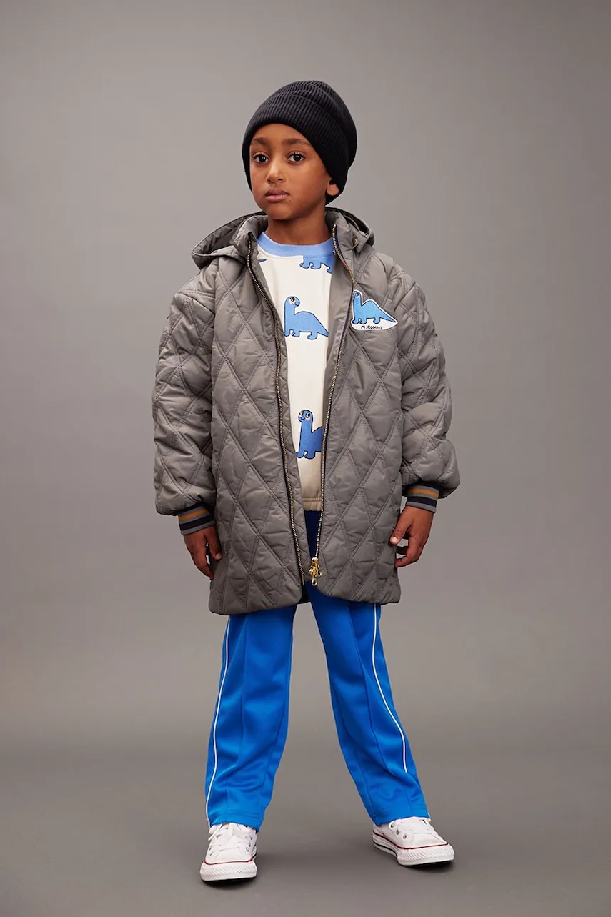 Mini Rodini geacă copii Dino culoarea gri, 25710103