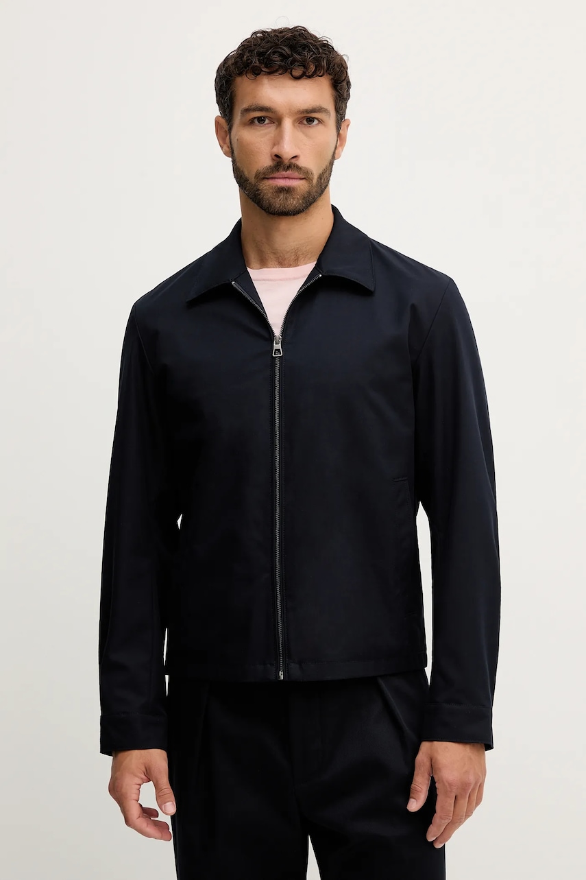 BOSS geacă BECKHAM X BOSS culoarea bleumarin, de tranzitie, 50549075
