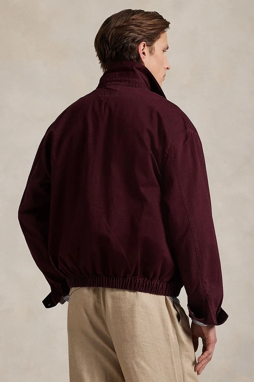 Хлопковая куртка Polo Ralph Lauren цвет бордовый переходная 710961929