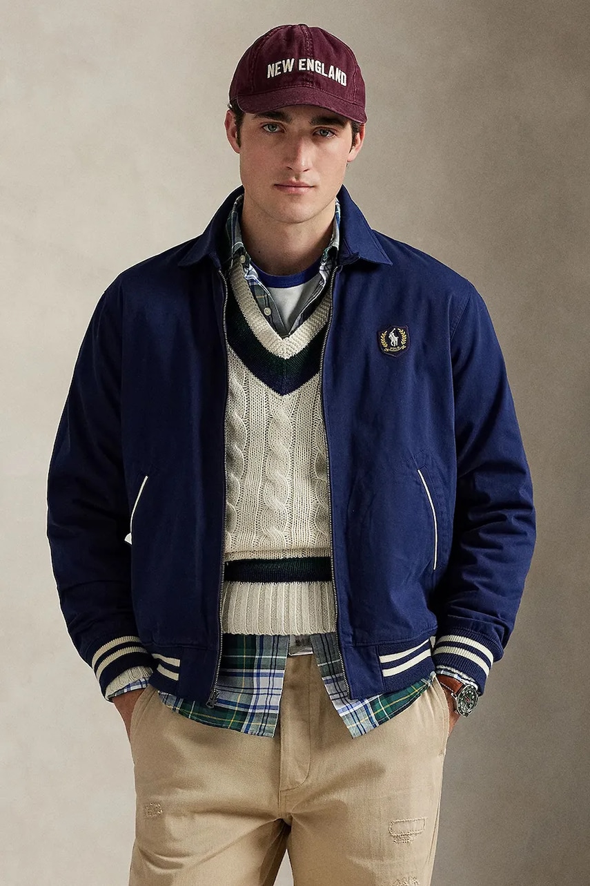 Levně Bunda Polo Ralph Lauren tmavomodrá barva, přechodná, 710970567