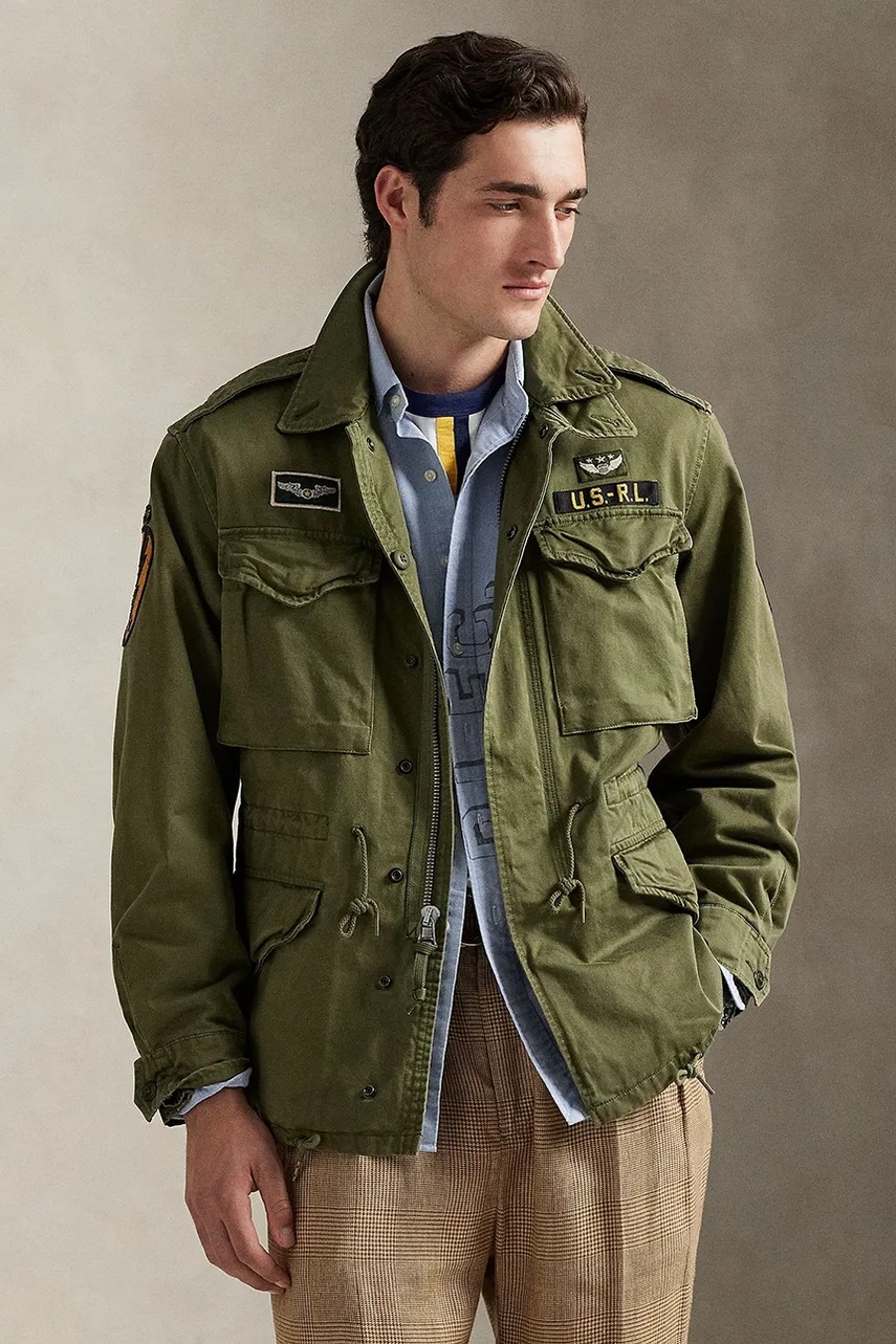 Levně Bavlněná bunda Polo Ralph Lauren zelená barva, přechodná, 710970575