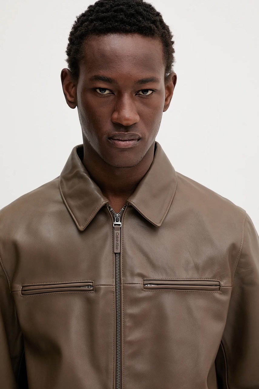 Δερμάτινο μπουφάν Calvin Klein φωτογραφία