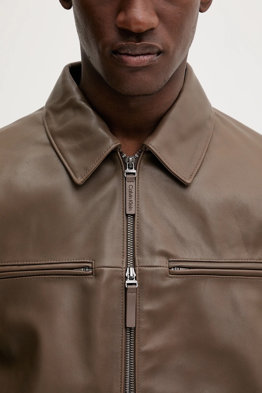 Δερμάτινο μπουφάν Calvin Klein φωτογραφία