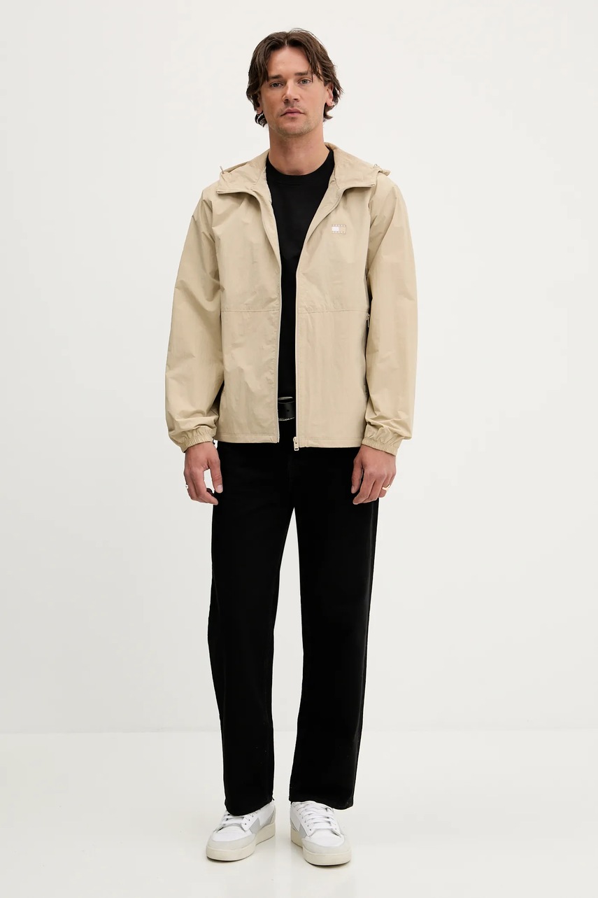 Куртка Tommy Jeans цвет бежевый переходная DM0DM21393