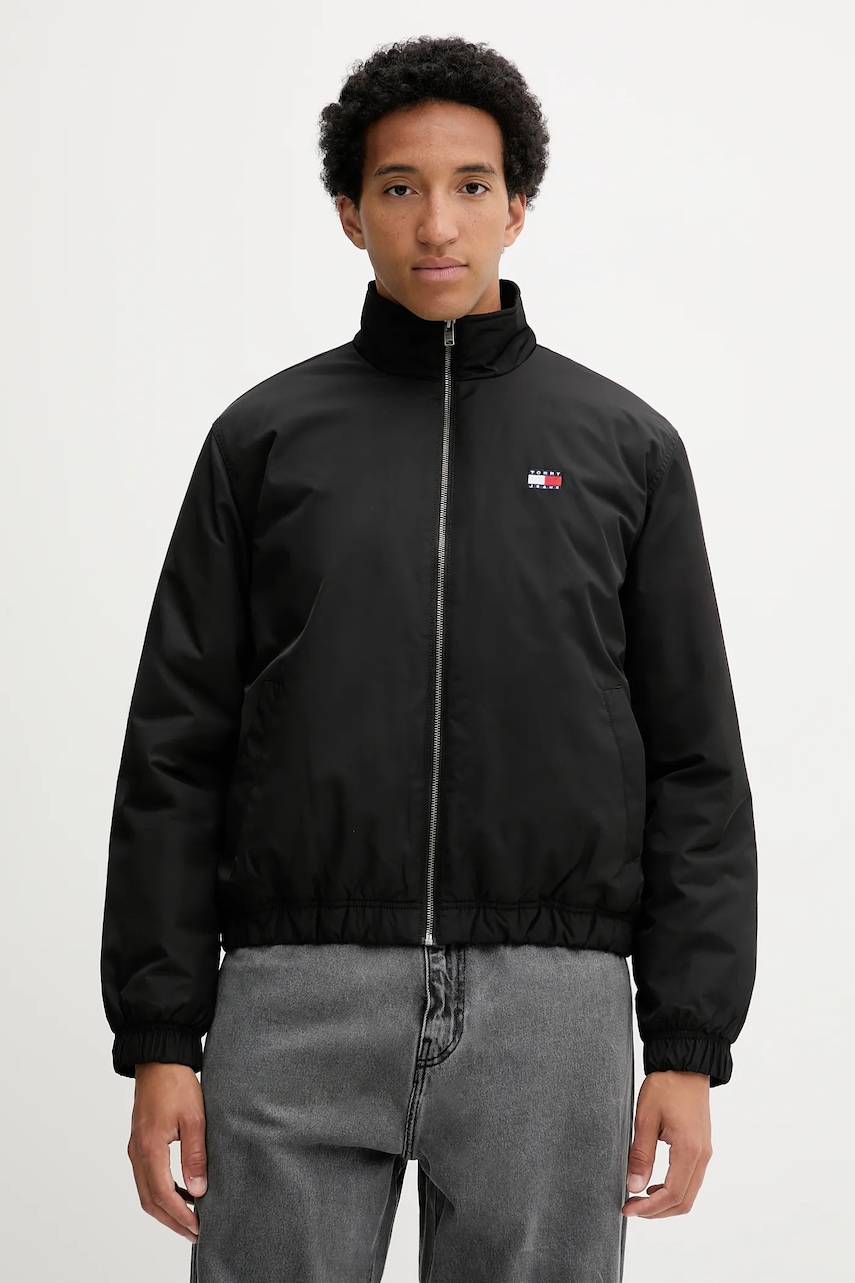 Tommy Jeans geacă culoarea negru, de tranziție, DM0DM21936