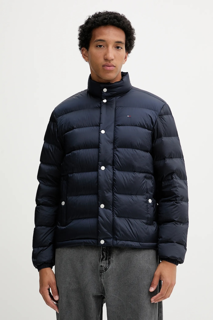 Tommy Jeans geacă de puf culoarea bleumarin, de iarnă, DM0DM21937