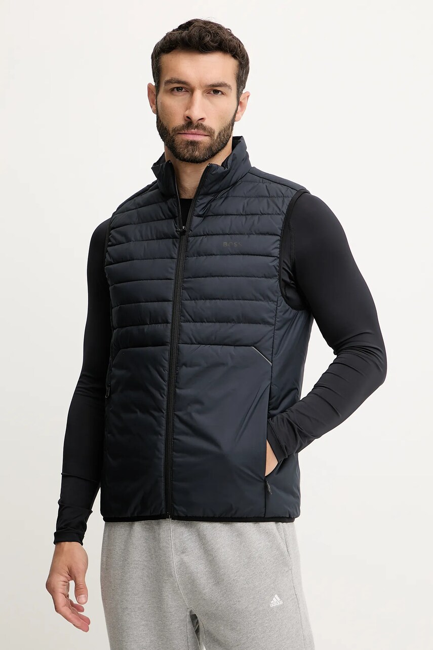 BOSS Green vesta culoarea bleumarin, de tranzitie, 50545867