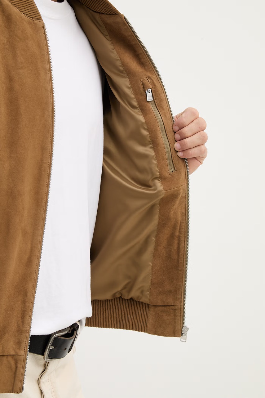 Semišová bomber bunda BOSS H-Muller (obrázek 6)