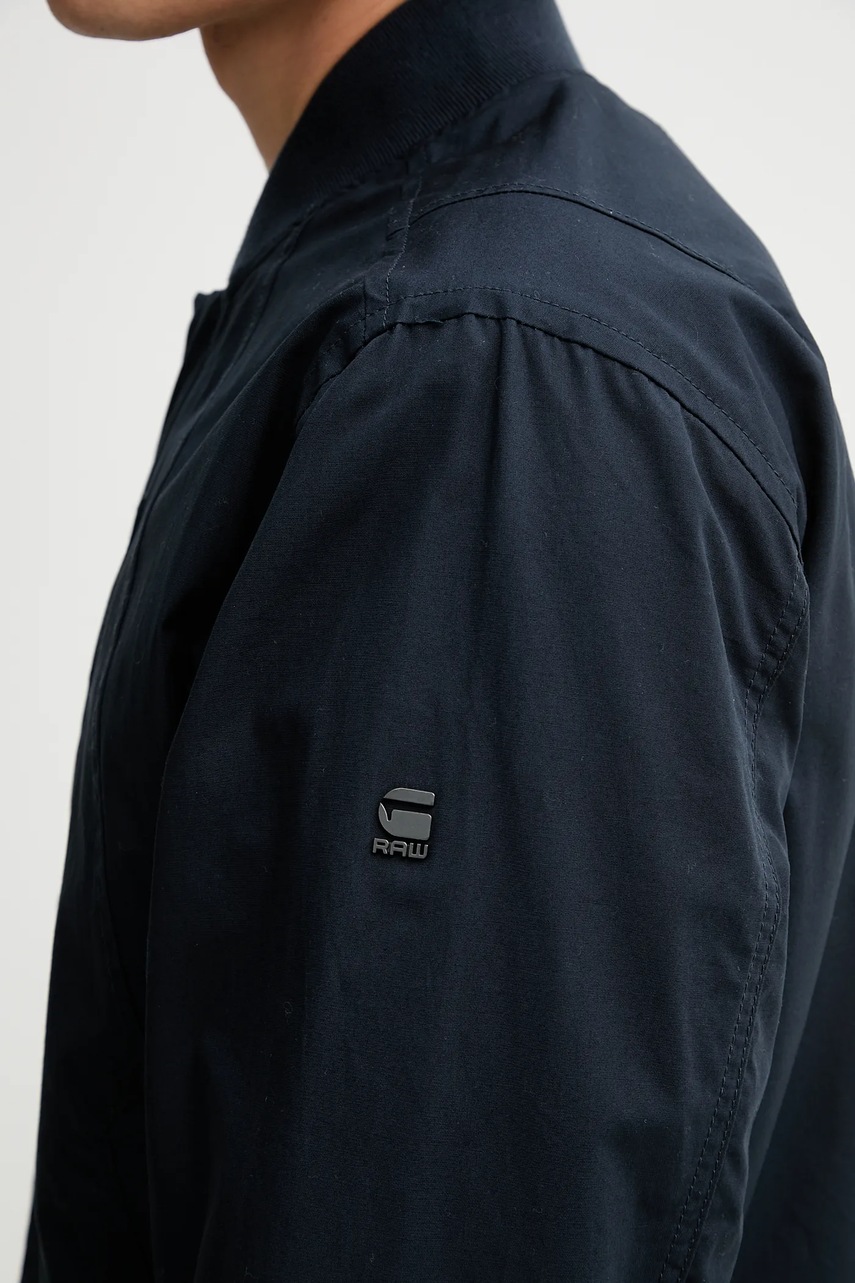 Βαμβακερό μπουφάν G-Star χρώμα: ναυτικό μπλε, D26193-C973 φωτογραφία