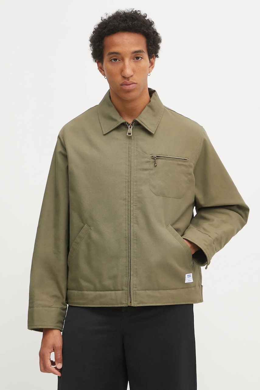 Hugo Blue jachetă de bumbac culoarea verde, de iarna, 50548713