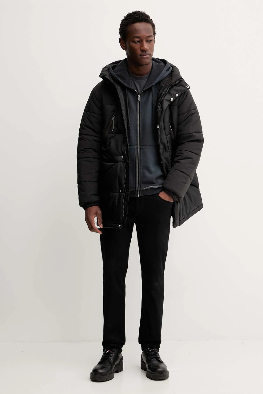 Куртка Tommy Jeans цвет чёрный зимняя oversize DM0DM22249