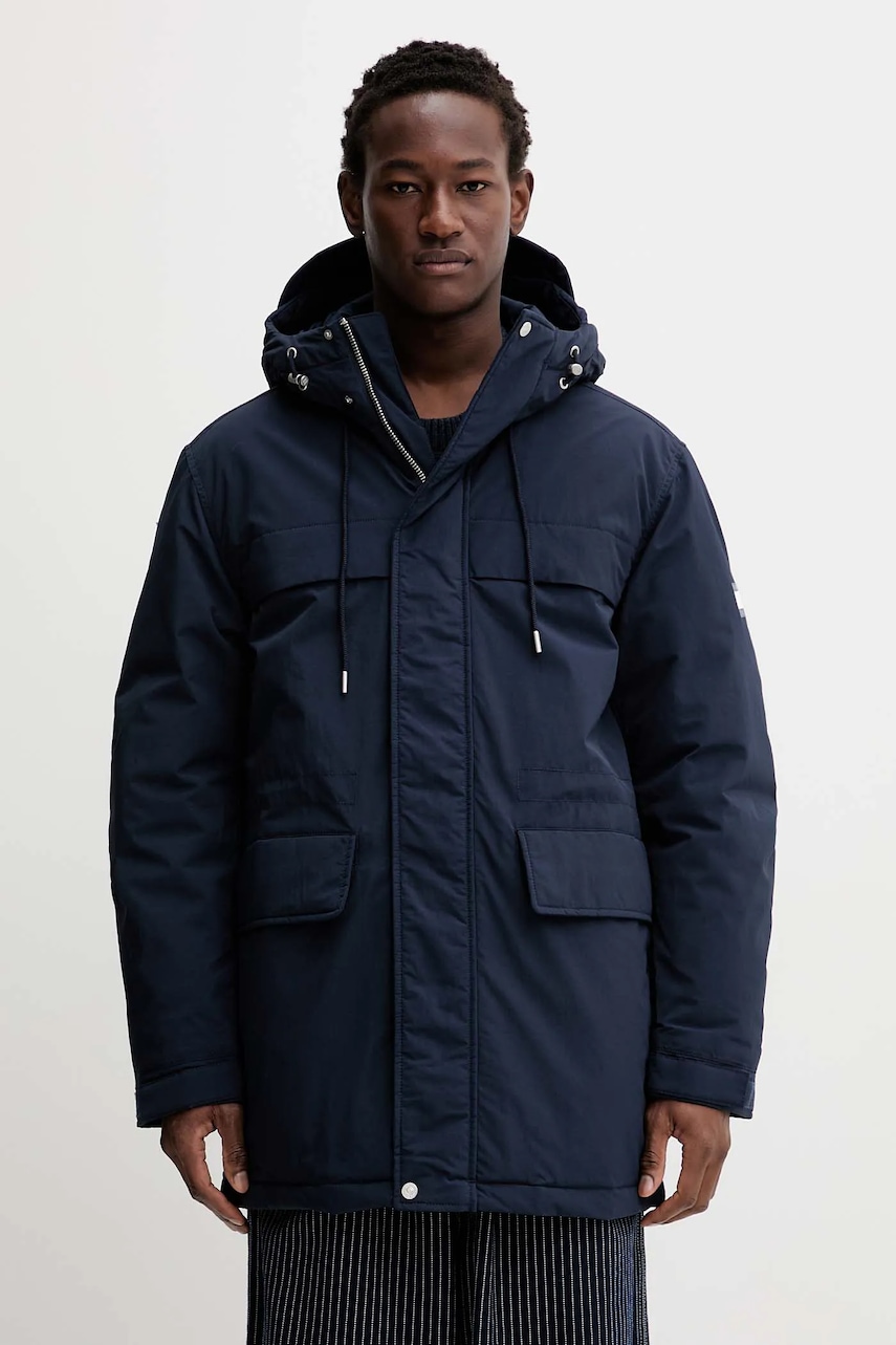 Levně Parka Tommy Jeans tmavomodrá barva, zimní, DM0DM22251