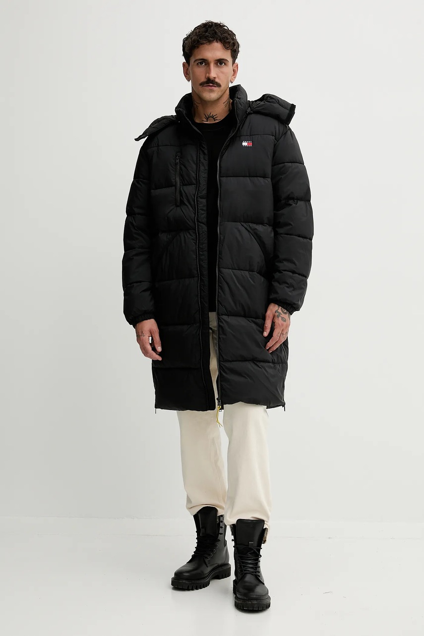 Куртка Tommy Jeans цвет чёрный зимняя DM0DM22256
