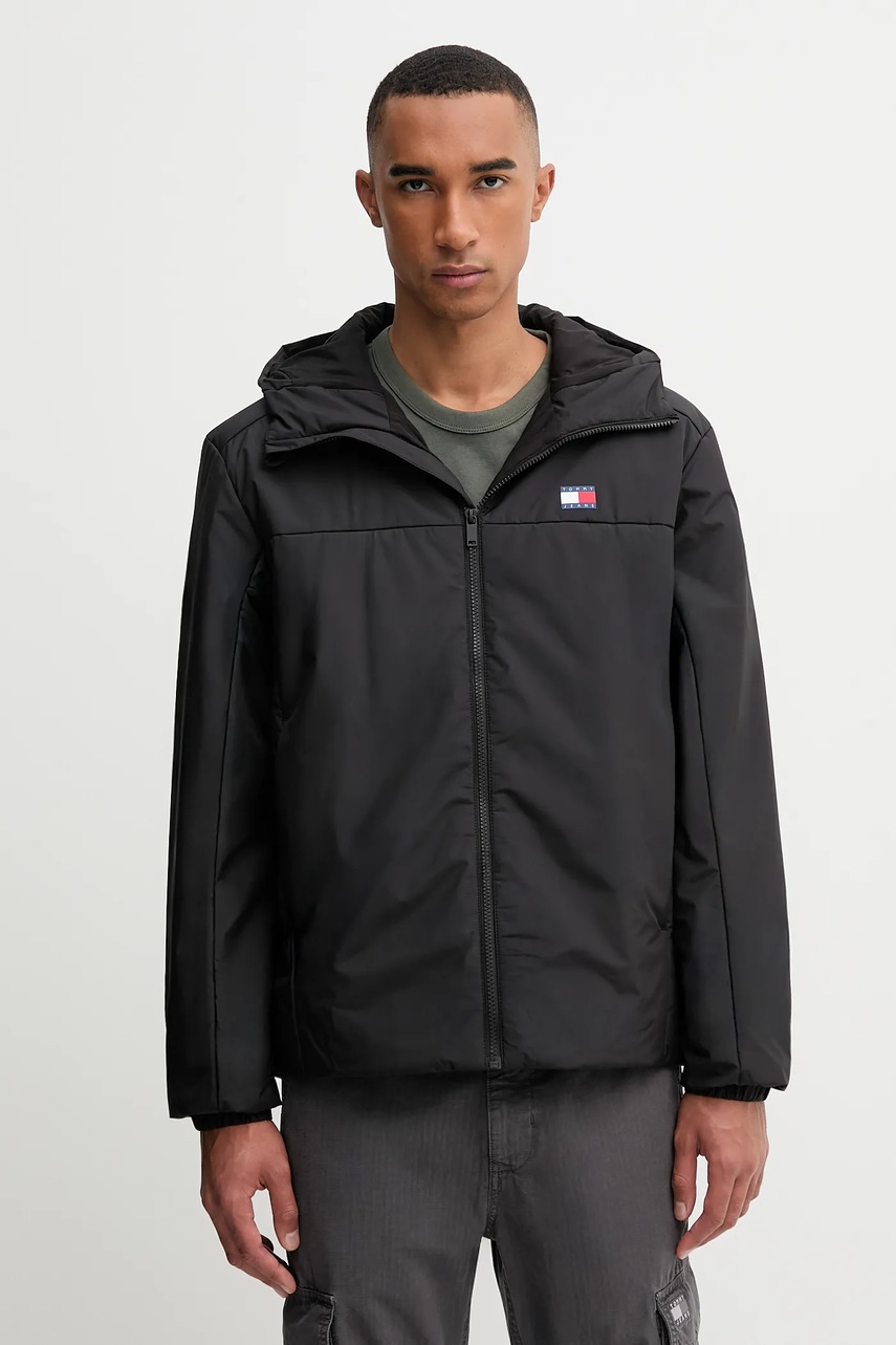 Tommy Jeans geacă culoarea negru, de tranziție, DM0DM22065