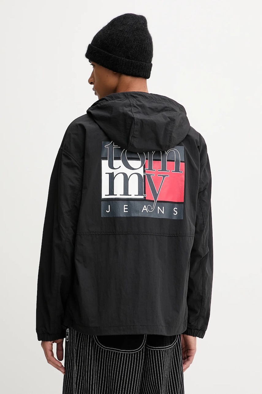 Tommy Jeans geacă culoarea negru, de tranziție, DM0DM22099