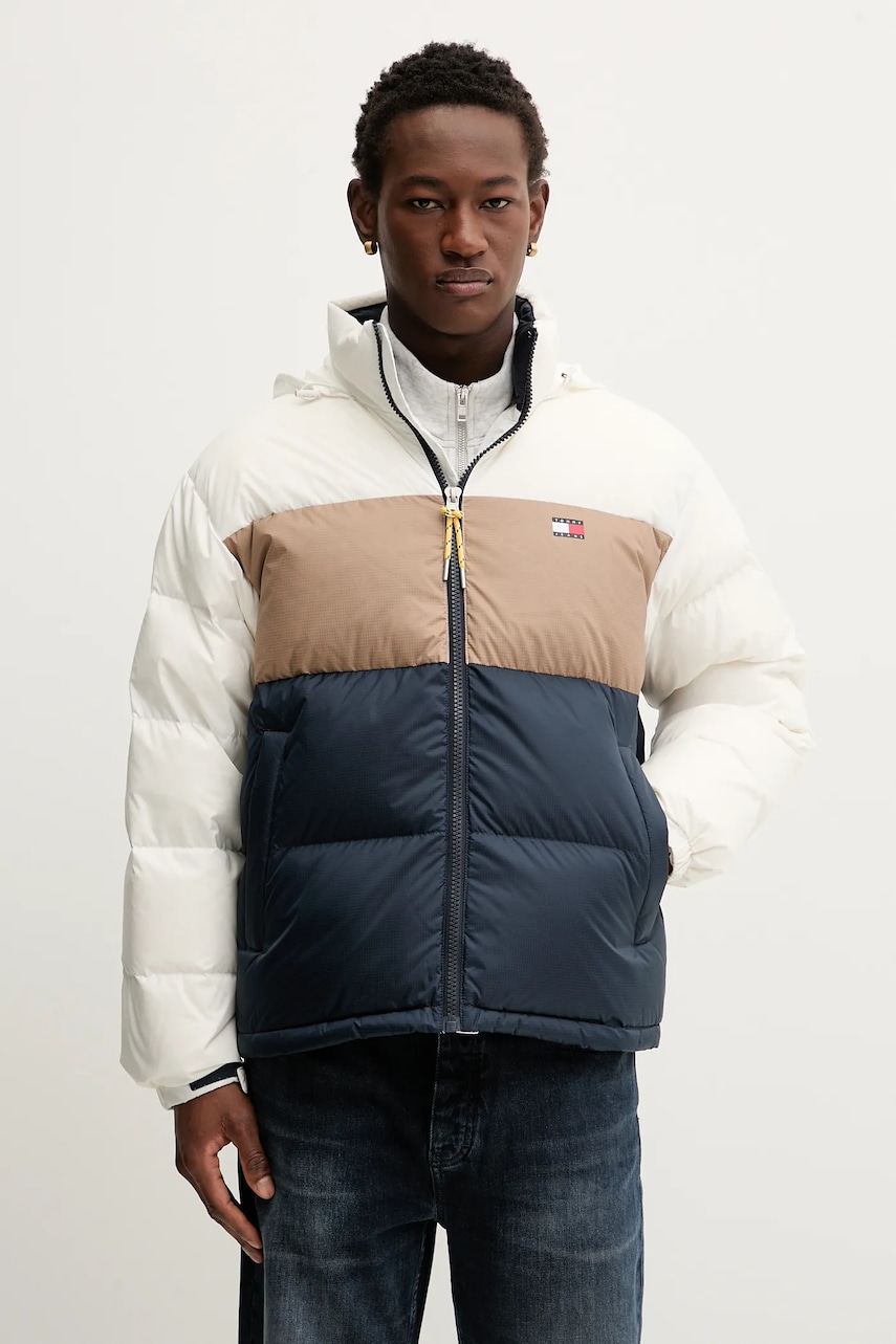 Tommy Jeans geacă de puf culoarea bleumarin, de iarnă, DM0DM22117