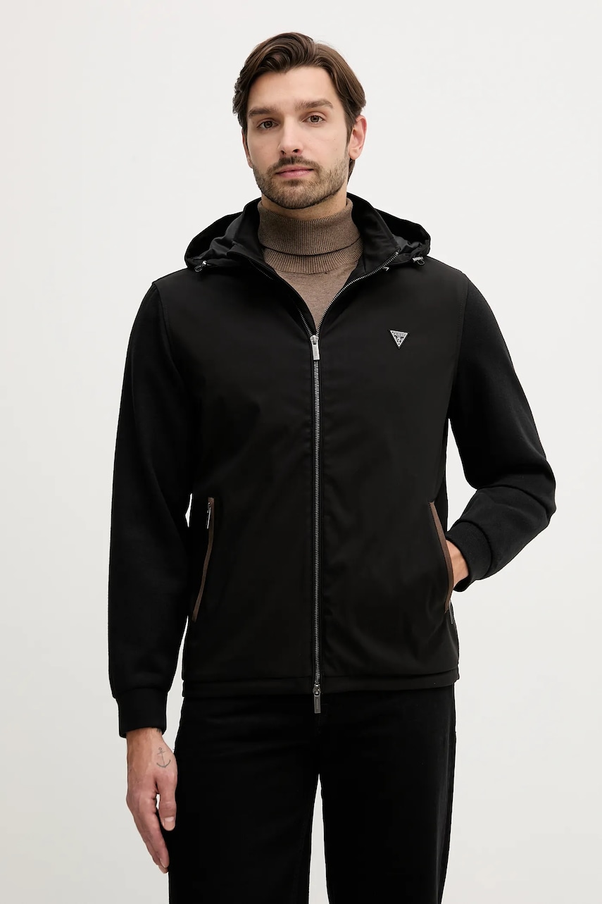 Levně Bunda Guess černá barva, přechodná, M4YL27 WEDJ0