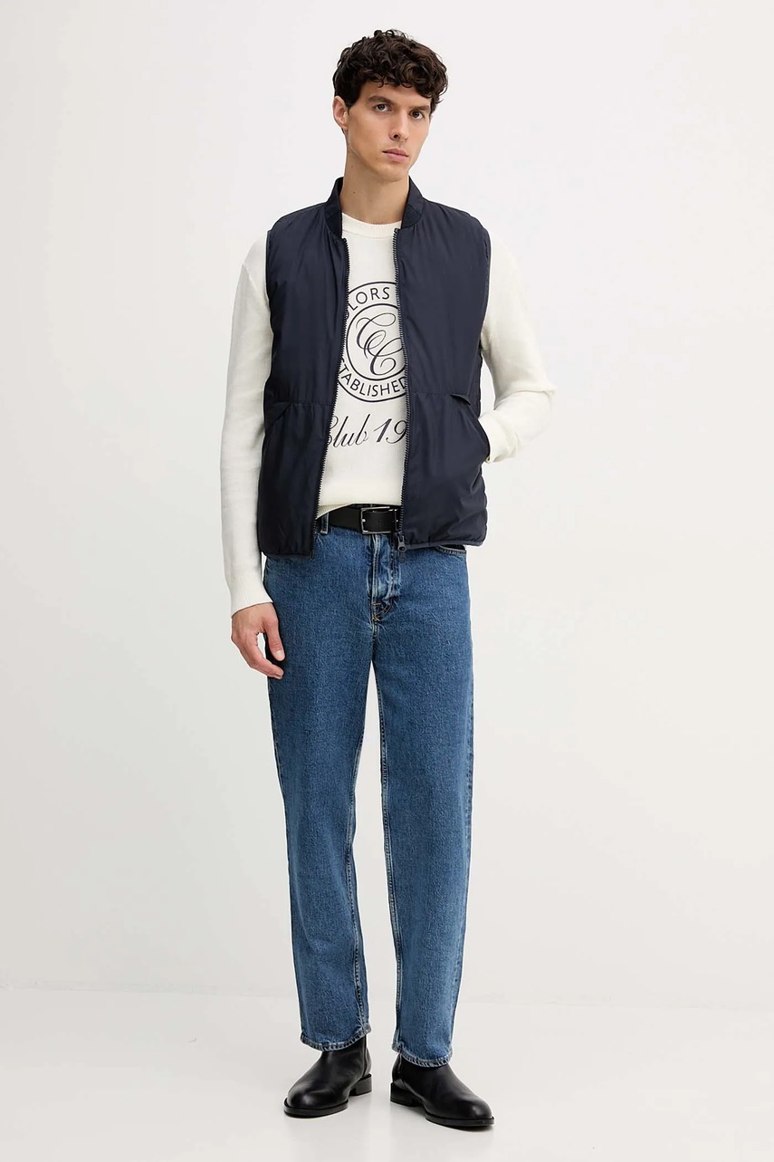 Безрукавка United Colors of Benetton цвет синий демисезонная 2NBPUJ00Q