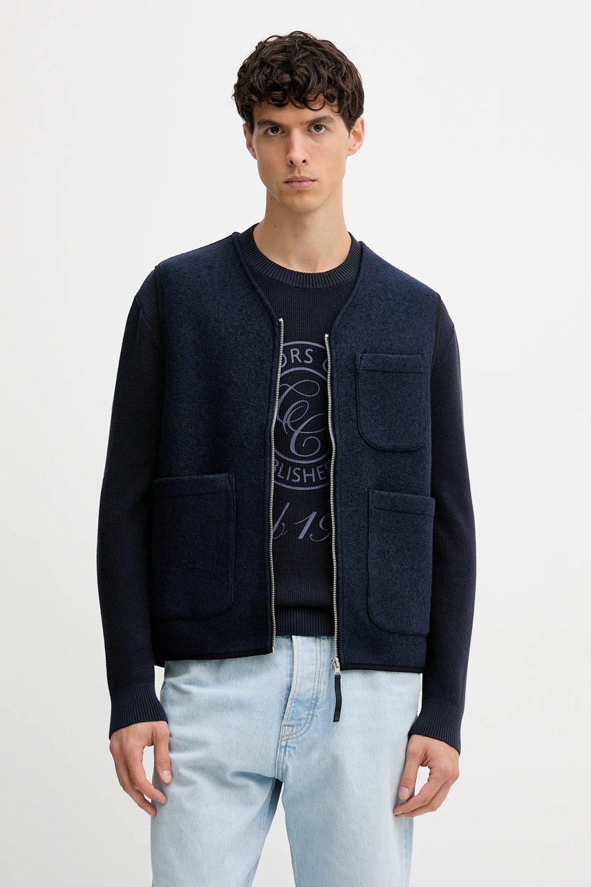 United Colors of Benetton vestă din amestec de lână de tranziție, 24RDUJ00R