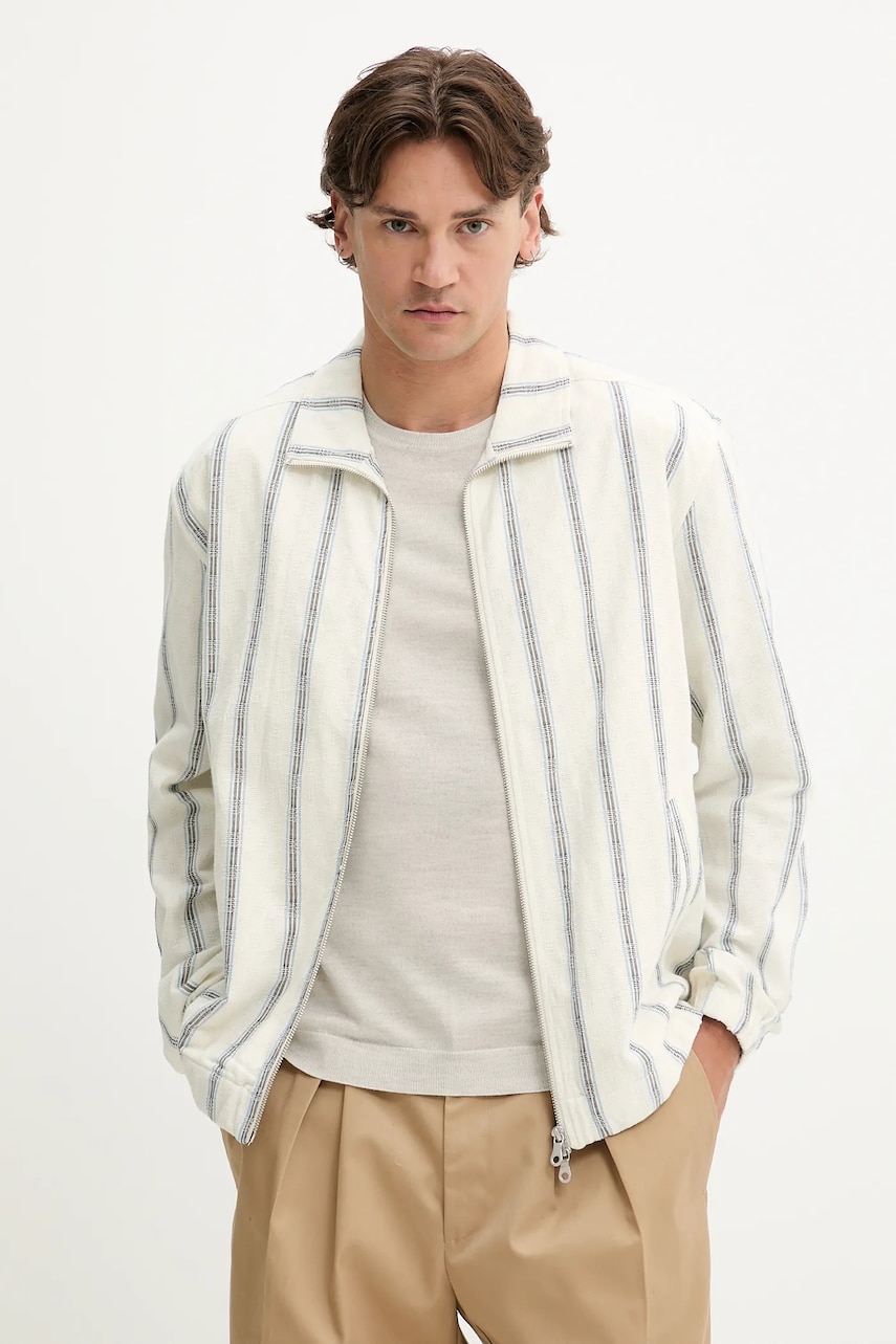 Les Deux jacheta de bumbac culoarea bej, de tranzitie, oversize, 1000131