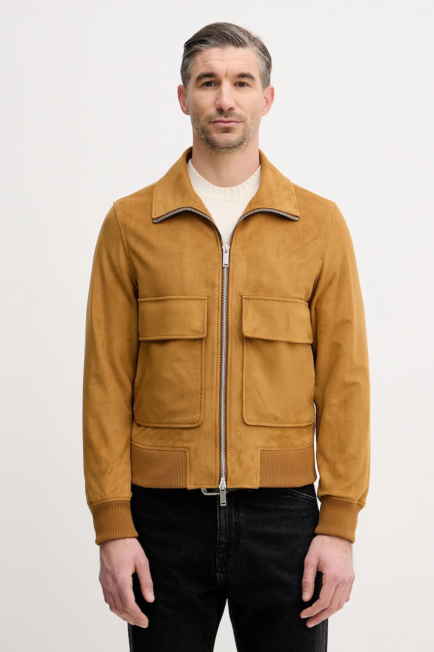 Sisley geacă culoarea galben, de tranziție, 2WFNSN042